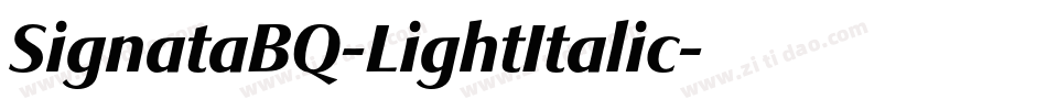 SignataBQ-LightItalic字体转换