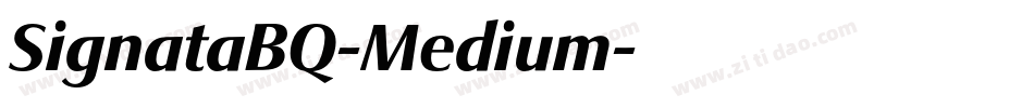 SignataBQ-Medium字体转换