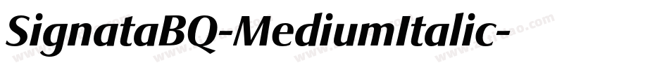 SignataBQ-MediumItalic字体转换