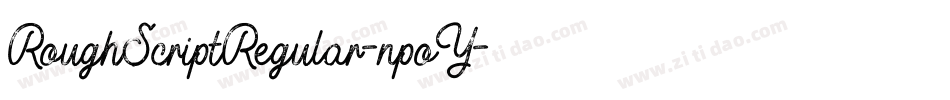RoughScriptRegular-npoY字体转换