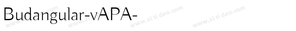 Budangular-vAPA字体转换