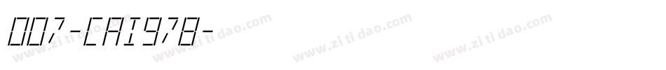 007-CAI978字体转换