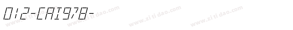 012-CAI978字体转换