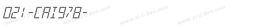 021-CAI978字体转换