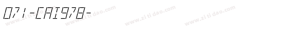071-CAI978字体转换