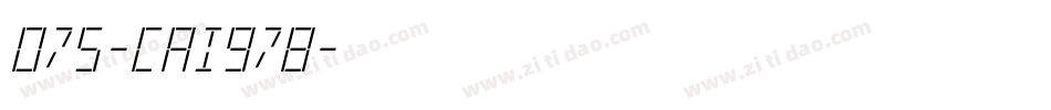 075-CAI978字体转换