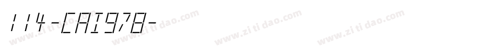 114-CAI978字体转换