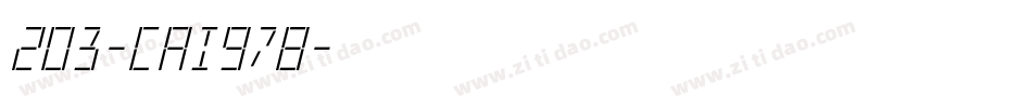 203-CAI978字体转换