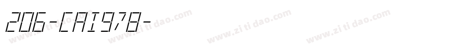 206-CAI978字体转换