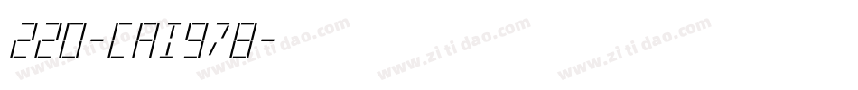 220-CAI978字体转换