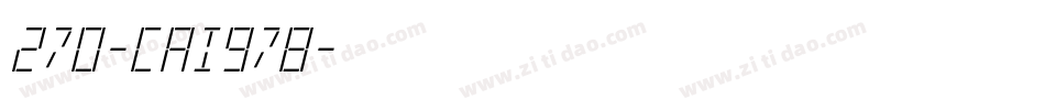 270-CAI978字体转换