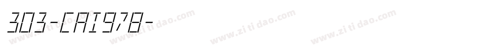 303-CAI978字体转换