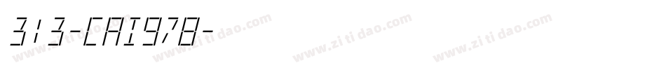 313-CAI978字体转换