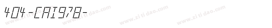 404-CAI978字体转换