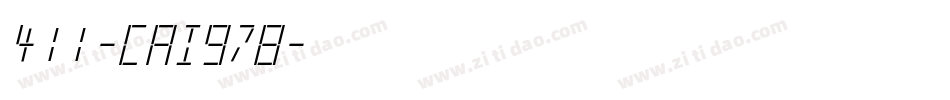 411-CAI978字体转换