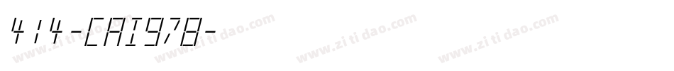 414-CAI978字体转换
