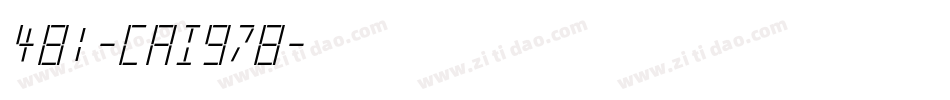 481-CAI978字体转换