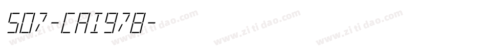 507-CAI978字体转换