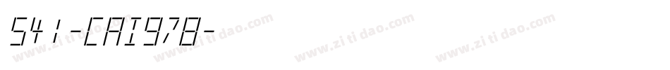 541-CAI978字体转换