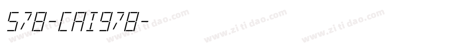 578-CAI978字体转换