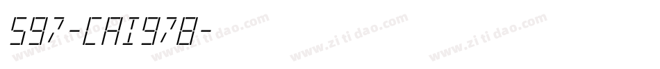 597-CAI978字体转换
