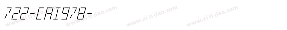 722-CAI978字体转换