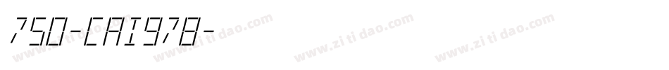 750-CAI978字体转换