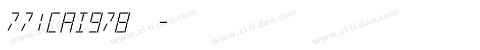771cai978字体字体转换