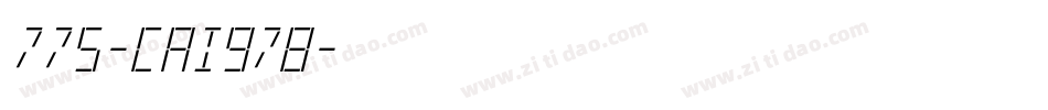 775-CAI978字体转换