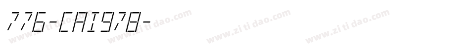 776-CAI978字体转换
