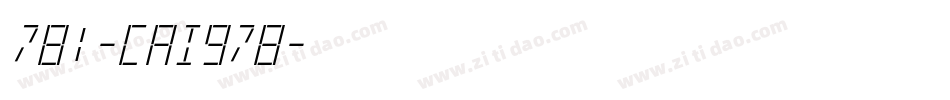 781-CAI978字体转换