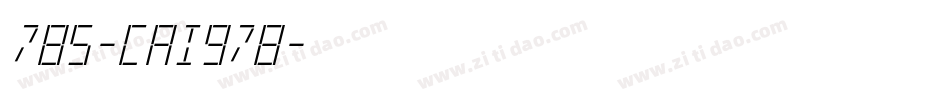 785-CAI978字体转换