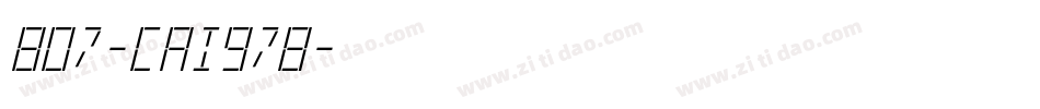 807-CAI978字体转换