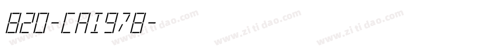 820-CAI978字体转换