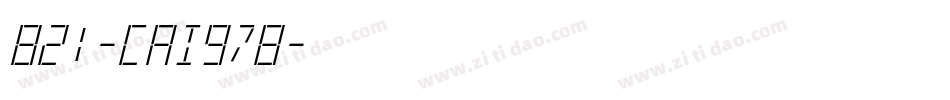 821-CAI978字体转换