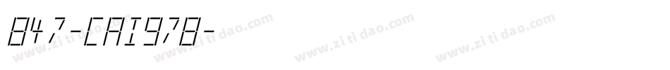 847-CAI978字体转换