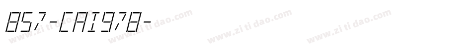 857-CAI978字体转换
