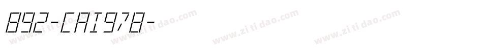 892-CAI978字体转换