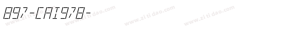 897-CAI978字体转换