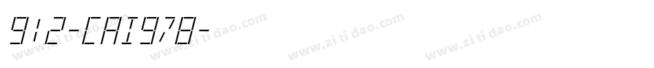 912-CAI978字体转换