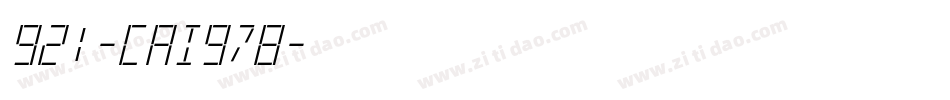 921-CAI978字体转换