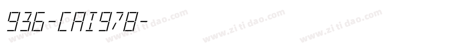 936-CAI978字体转换