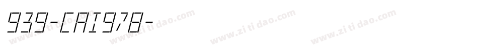 939-CAI978字体转换