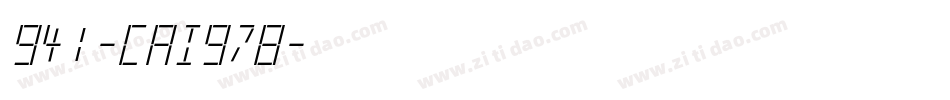 941-CAI978字体转换