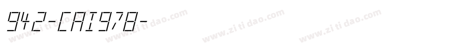 942-CAI978字体转换