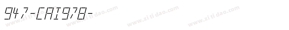 947-CAI978字体转换
