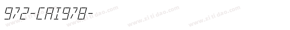 972-CAI978字体转换