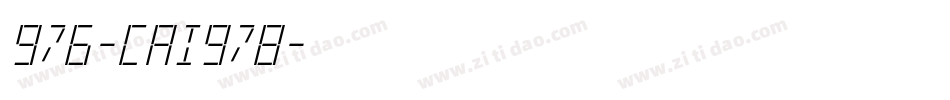 976-CAI978字体转换