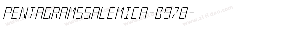 PentagramsSalemica-B978字体转换