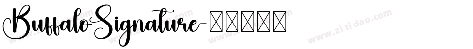 BuffaloSignature字体转换